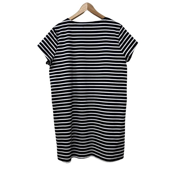 Missguided Black & White Striped Summer Dress w/Pockets sz 14 - Picture 3 of 4